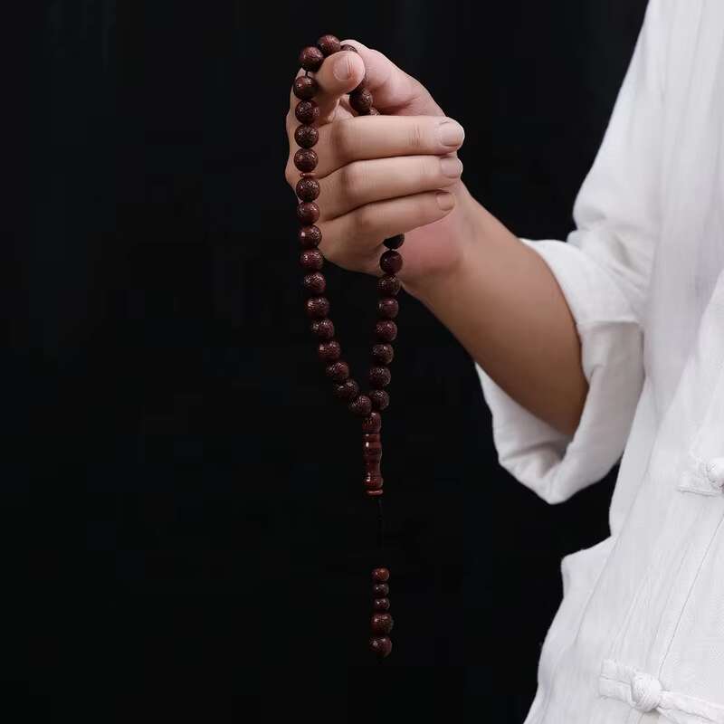 Hot Selling Religious Jewelry Necklace Traditional 33 Tespih Muslim Prayer Imitated Wooden Rosary Beads Islamic Subha