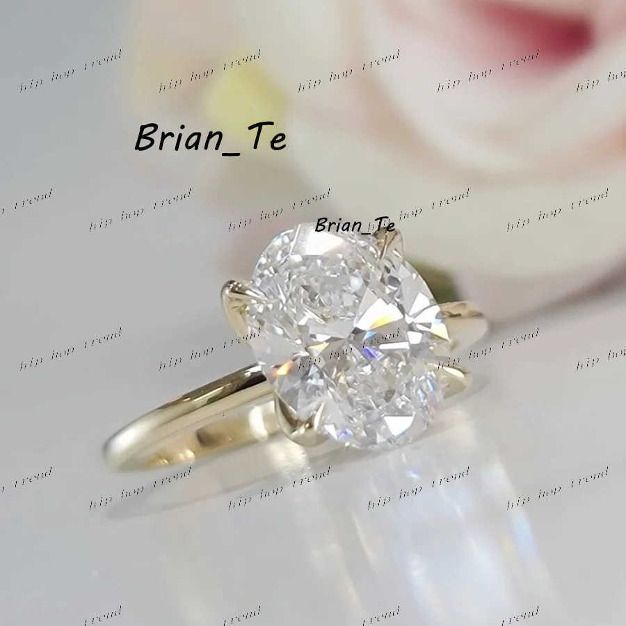 14K Yellow Gold Oval Cut Lab Grown Diamond Engagement Ring 3 Carat CVD diamond ring Lab Diamond Engagement Ring Halo Rings IGI