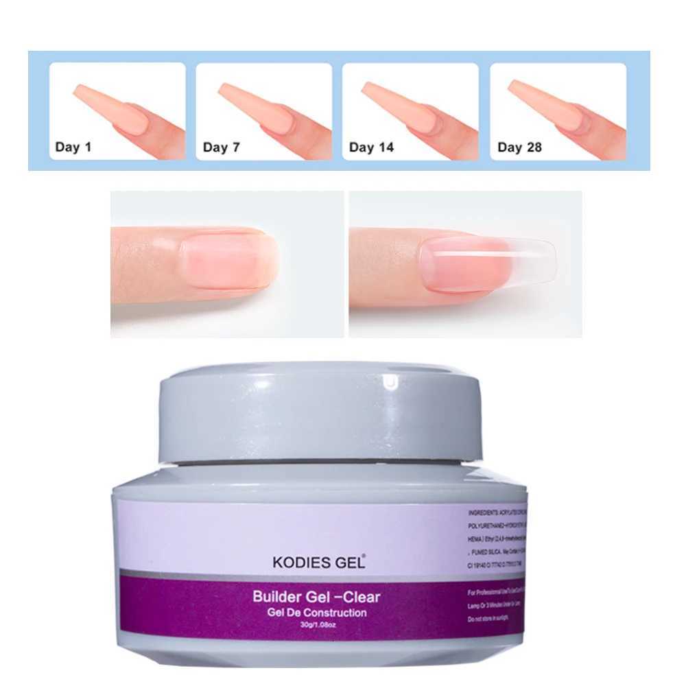 KODIES GEL 30g Builder Extension Nail Gel for Clear White Pink Construction UV Hard Gellak Camouflage Acrylic Manicure SculptinT251127