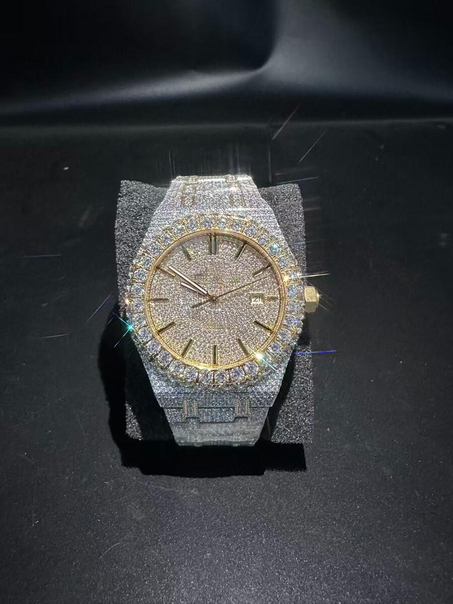 High Quality Mens and Womens Moissanite Diamond Watches Luxury Designer Automatic Ice Crystal Watches Hip Hop Watches expensive watches Fast and free shipping