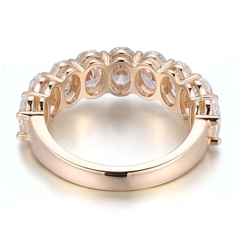 Fine Custom 18K 14K 10K Gold Ring Anniversary Band D Color Oval Cut Hpht Igi Certified Lab Grown Diamond Ring Jewelry for Girls