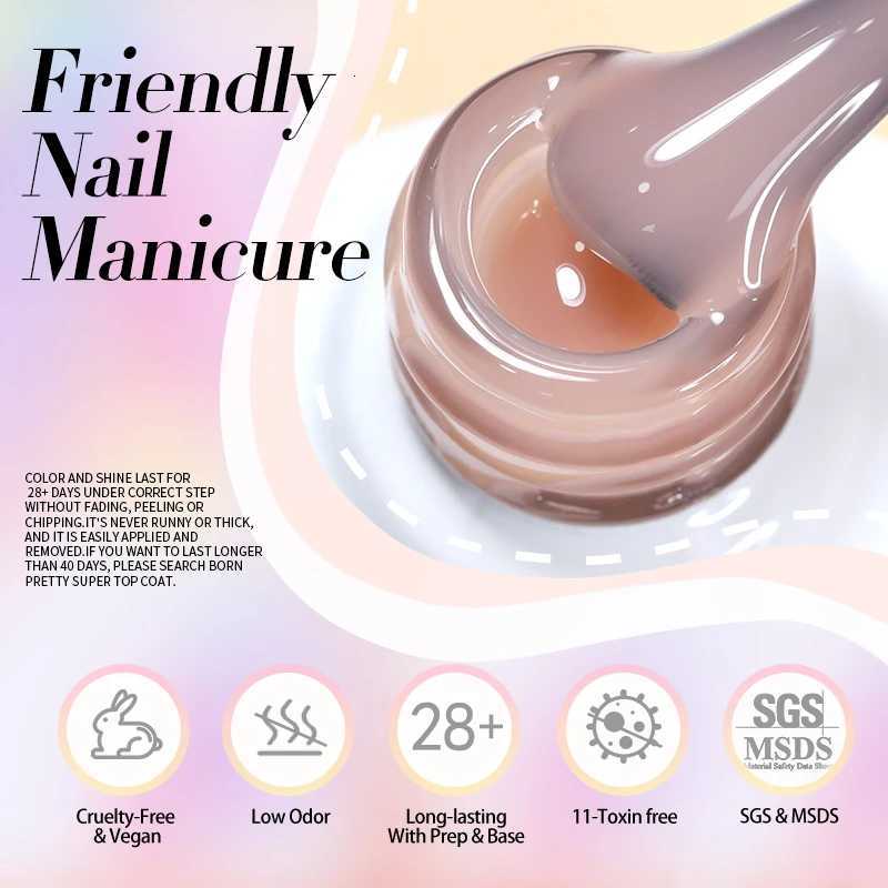 BORN PRETTY 83 Colors 10ml Jelly Nude Gel Nail Polish Autumn Amber Semi Transparent Manicure Soak off UV LED Nails Gel VarnishT251127