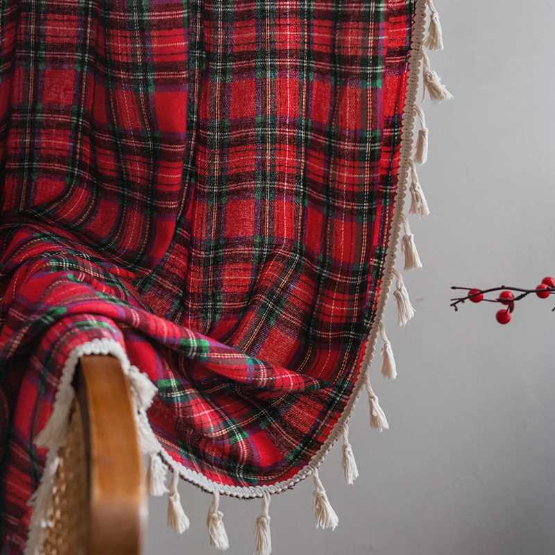 Curtain Christmas Christmas Style Tassel Curtains Suitable for Holiday Parties Gatherings Bedrooms Living rooms Balconies Decoration 1PC Y251126