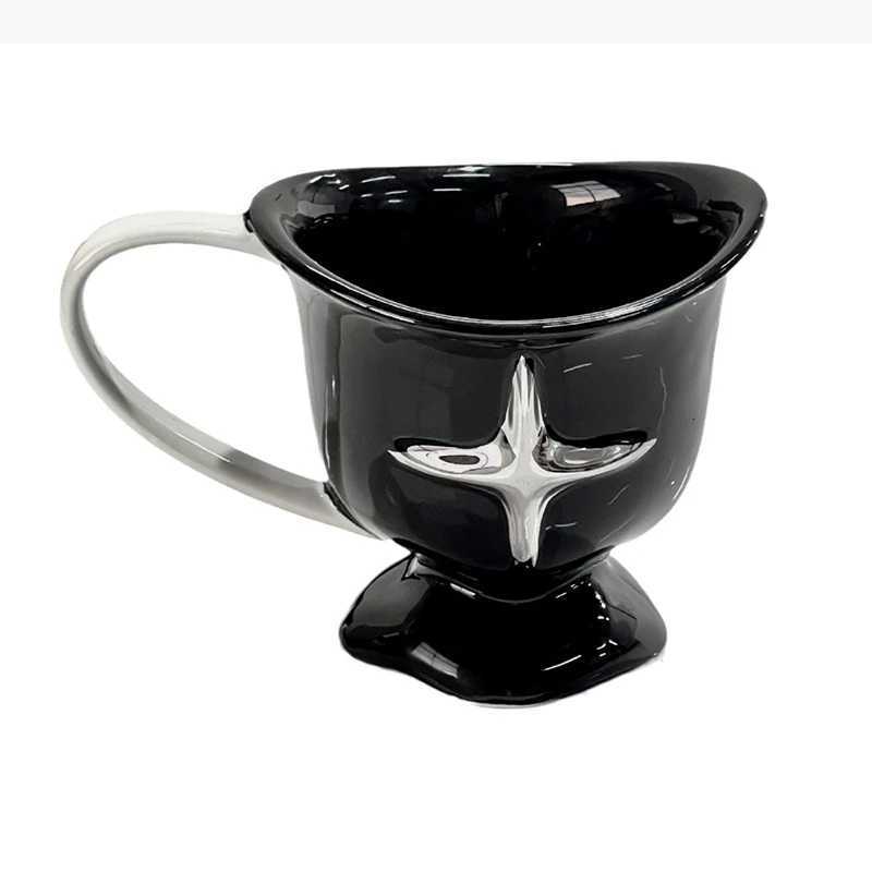 Simple Ceramic Mug Large Handle Coffee Milk Mug Beverage Household Tea Cups Water Cups Couple Cups C251127