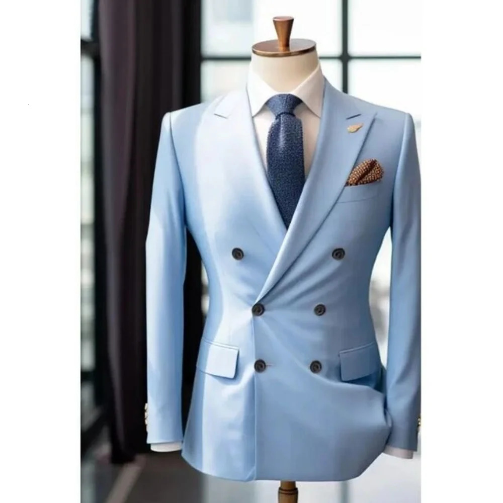 Burgundy Shawl Lapel Double Breasted Suit Jacket for Men Slim Fit Comfortable Wedding Blazer Prom Tops Regular Fit 251126