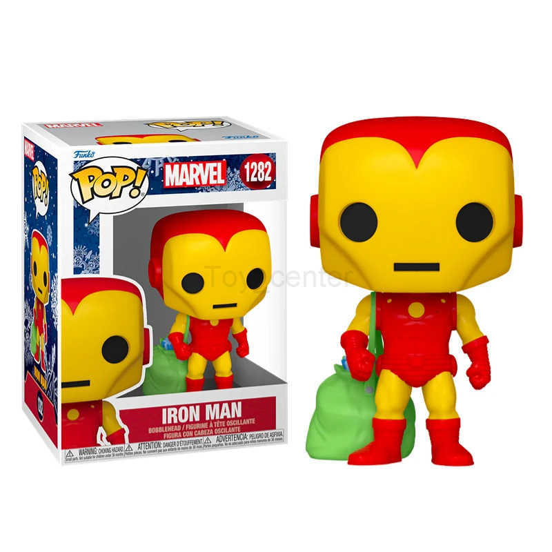 Disney Funko Pop Marvel Holiday Christmas Iron Man Action Figure Anime Spider-Man Deadpool Vinyl figures Collectible Model Decor Gift H251127