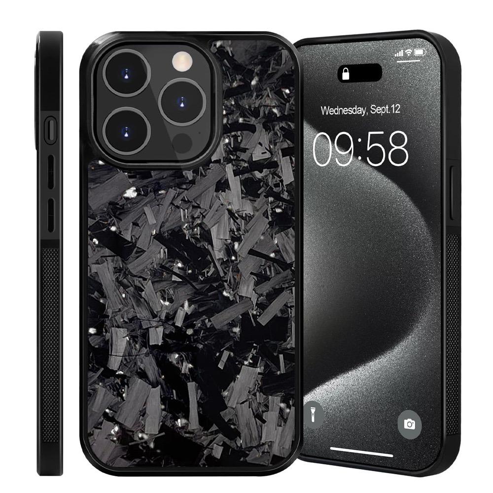 New Large Grain Carbon Fiber Mobile Phone Case Is Suitable for Apple Iphone16/1514/13/12/11 Pro Max Gold, Silver, Green