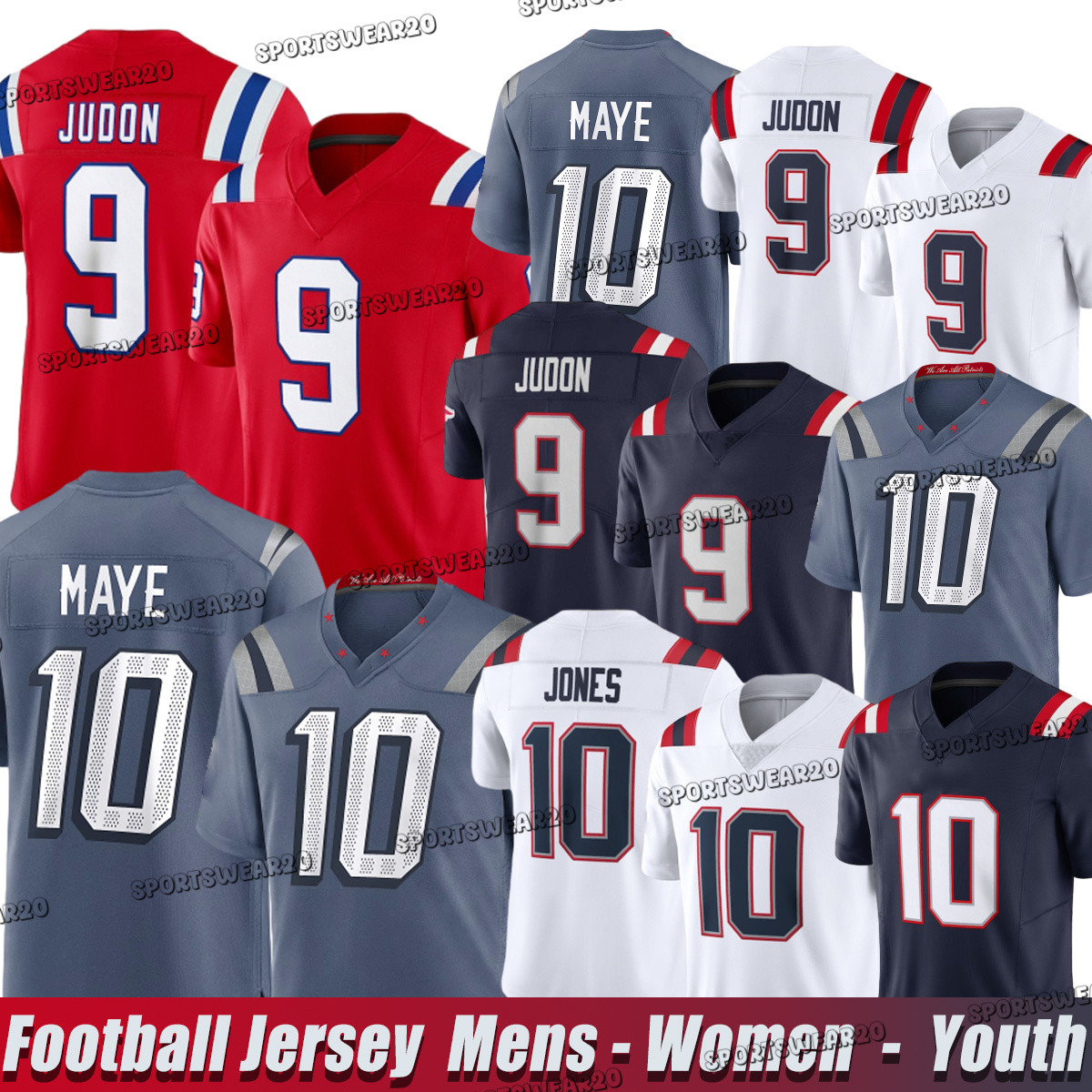 #10 Drake Maye NewEngland Patriot jersey Rivalries Collection #0 Christian Gonzalez Tom Brady Rhamondre Stevenson Kendrick Bourne #87 Gronkowski Football Jerseys