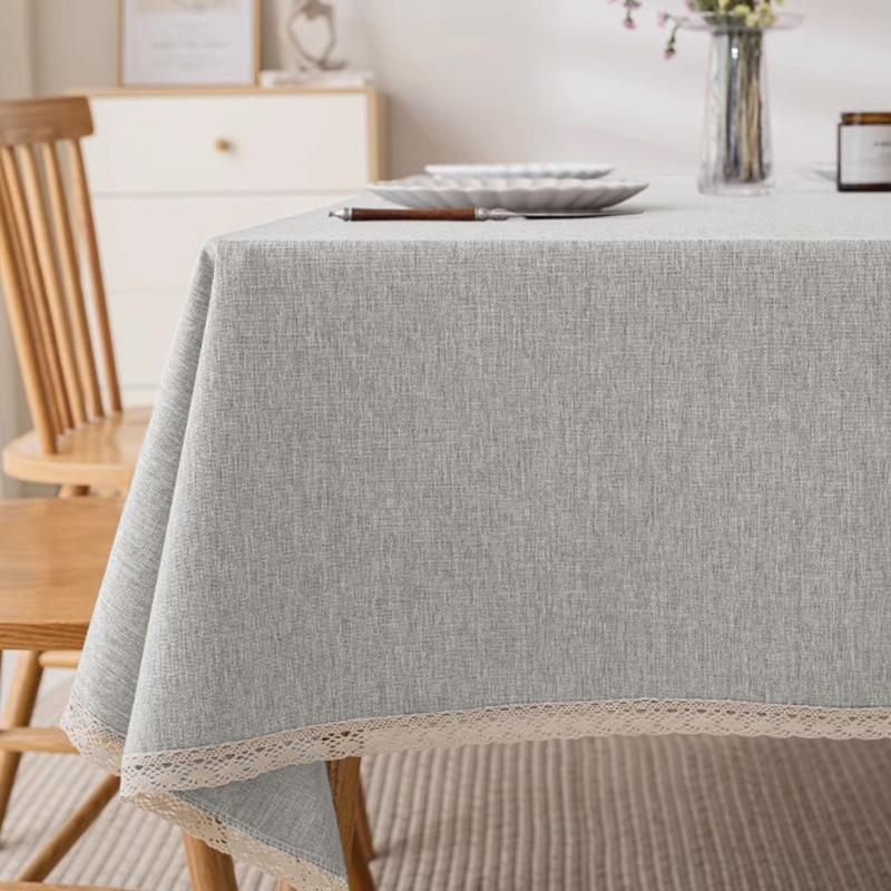 A845 modern simple style tablecloth cotton linen high-grade tablecloth family restaurant waterproof and oil-proof non-washable coffee table tablecloth