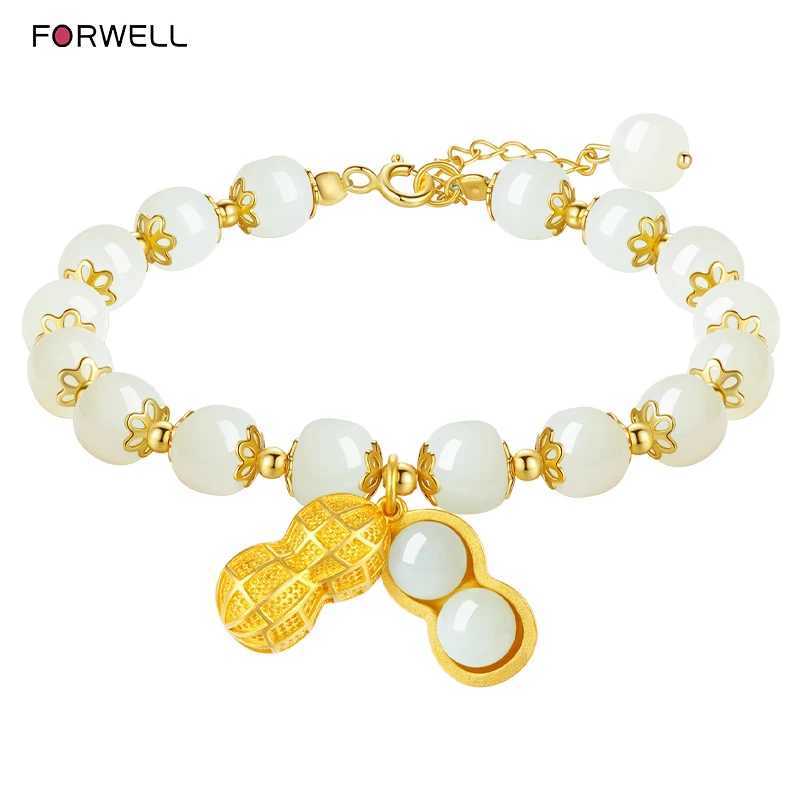 FORWELL Womens Natural Hetian Jade Beaded Adjustable Hand-Carved Fashion Jewelry Gift Woman Customized C251105