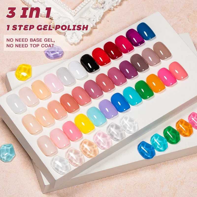 6pcs 1-step Gel Polish Set 3 IN 1 Gel Nail Polish Soak Off LED UV Gel Nail Varnishes No Need Base Top Coat Gel Nail Supplies DIYT251127