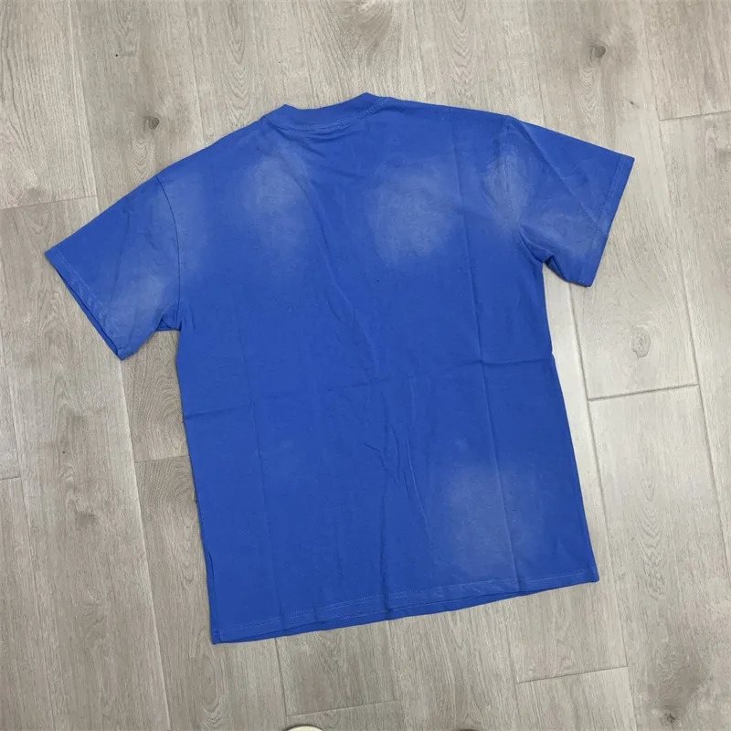 Vintage VALLEY Drill Letter Short Sleeve Pure Cotton Vale Mens T-Shirts 251126