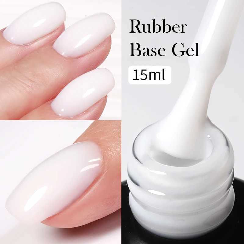 BORN PRETTY Milky Jelly Rubber Base Gel for Gel Nail Polish 15ml Russian Self-leveling Nude Color Soak Off Semi Permanent UV GelT251127