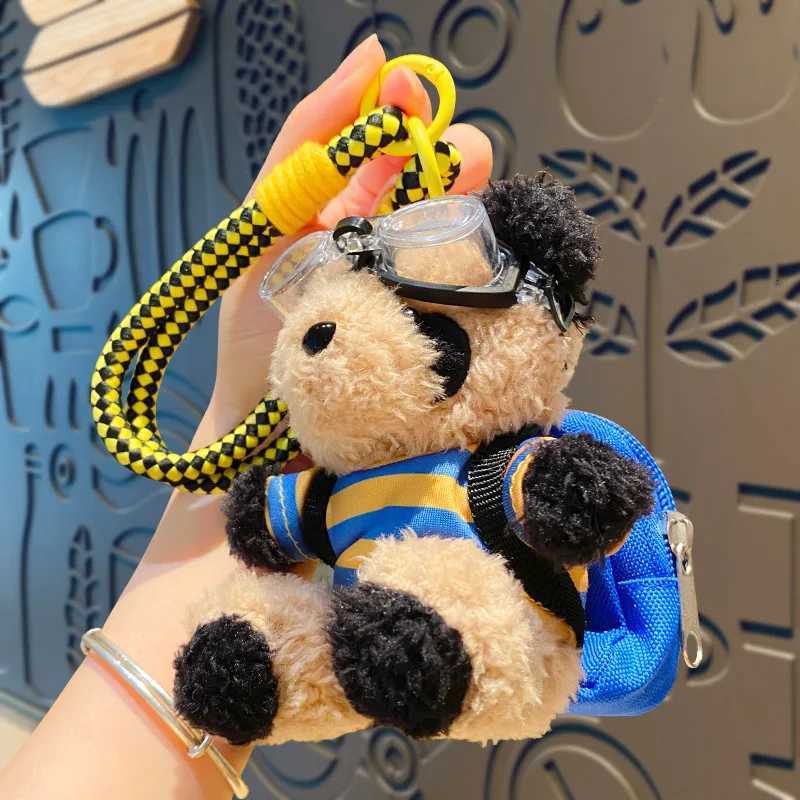 Cartoon Brown Bear Doll Plush Bear Pendant Bag Accessories Cute Plush Hangings Ornament Bag PendantT251127