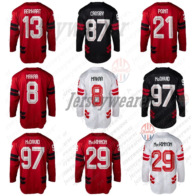 Wholesale Custom Hockey Jerseys Canada 2026 Olym Sidney Crosby Cale Makar Mackinnon Stitched Letter Number Design S-XXXL