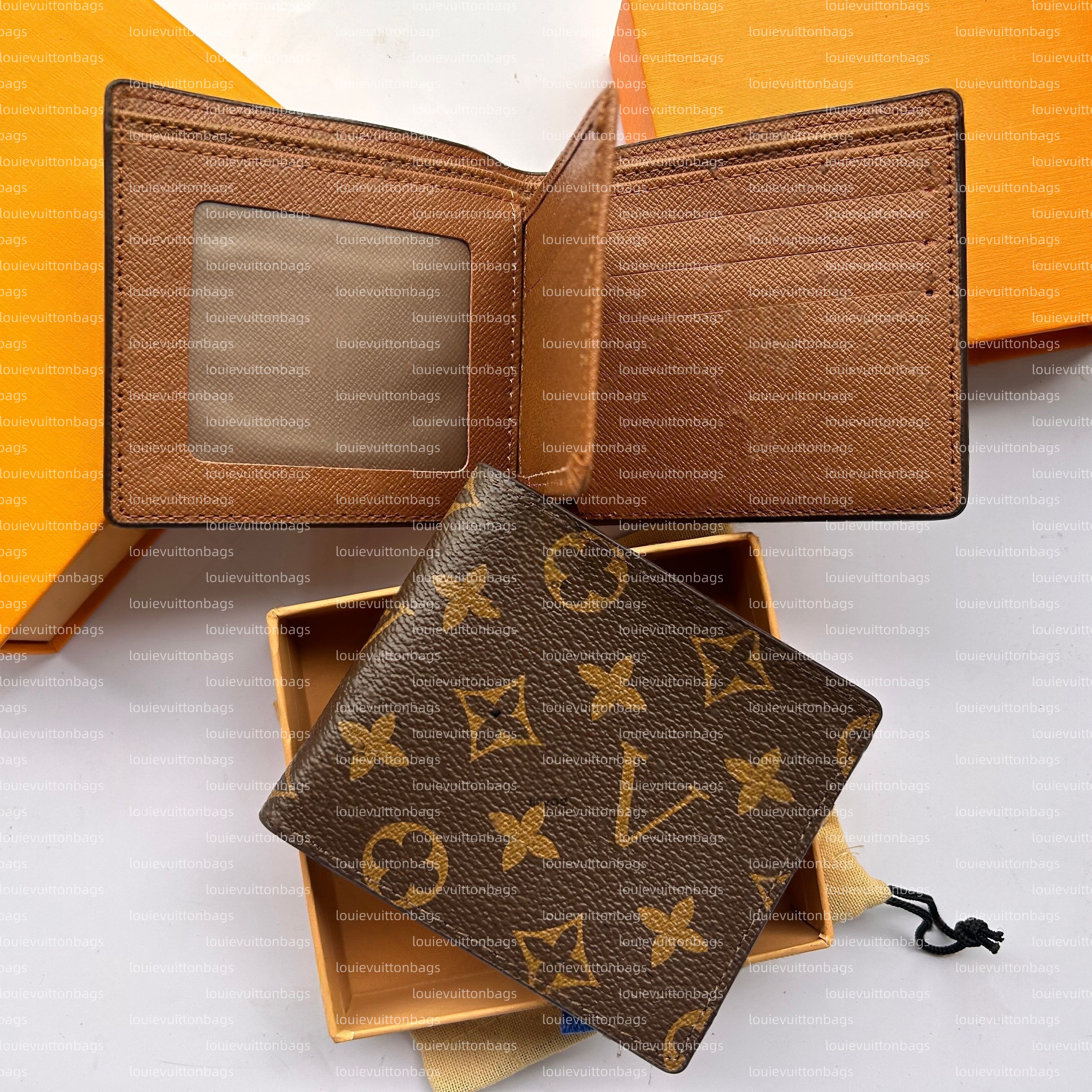 Top quality Designers Luxury Genuine Leather Wallets card holder France Paris plaid style luxurys mens wallet designers women wallet Purse Crossbody Bag