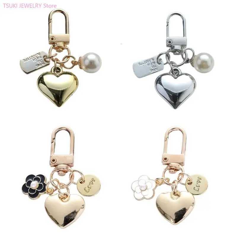 62KE Colorful Heart Keychain Love Shaped Bag Pendant Handmade Jewelry Phone OrnamentT251127