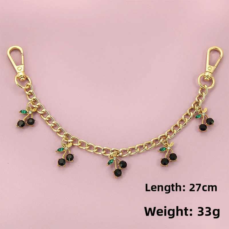 Fashion temperament glass stone red cherry chain jewelry bag hanging jewelry bag charm bag accessoriesT251127