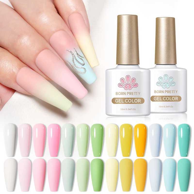 BORN PRETTY 10ML Macaron Gel Nail Polish All For Manicure Semi Permanent Varnishes Soak Off Gel UV LED Base Top Coat GelT251127