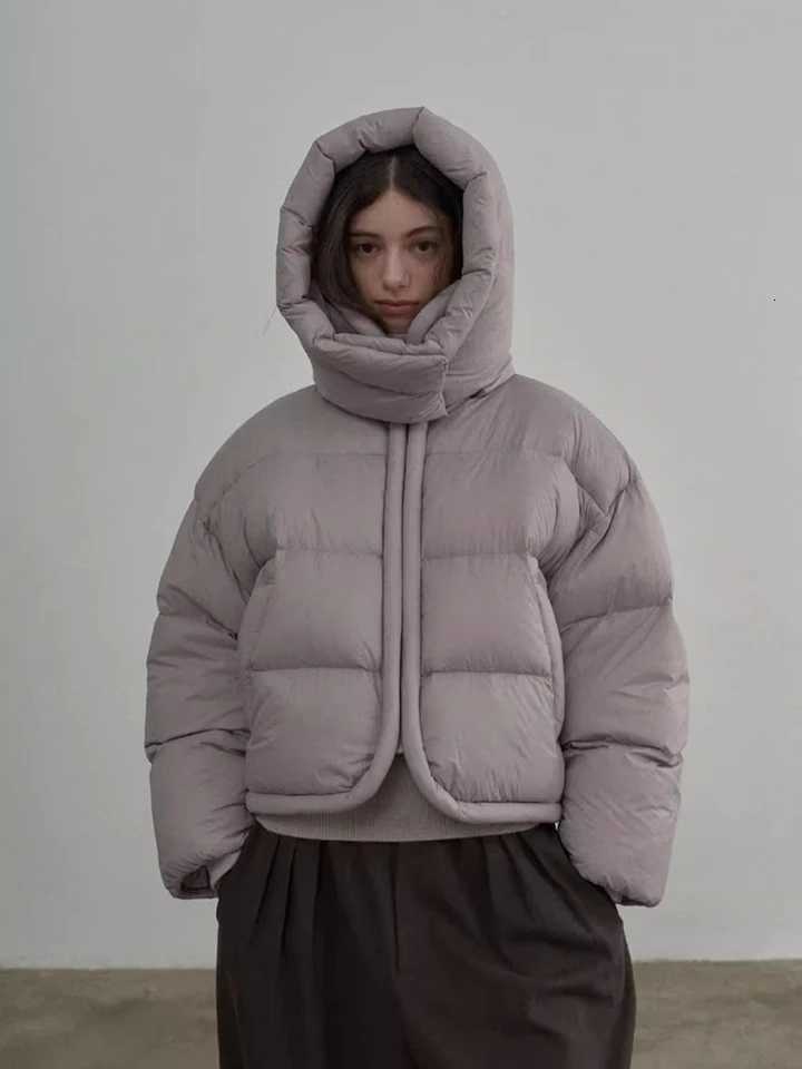 American Y2K Parkas Women Vintage Harajuku Streetwear Warm Winter Puffy Coats Loose Hooded Long Sleeve Thick Bf Hip Hop JacketXJ251127