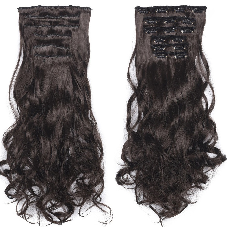 Clip In Hair Extensions 6Pcs Body Wavy Curly 16 Clips Magic Hair Extension Seamless Hair Weft Blond Black Brown 20 Colors Available