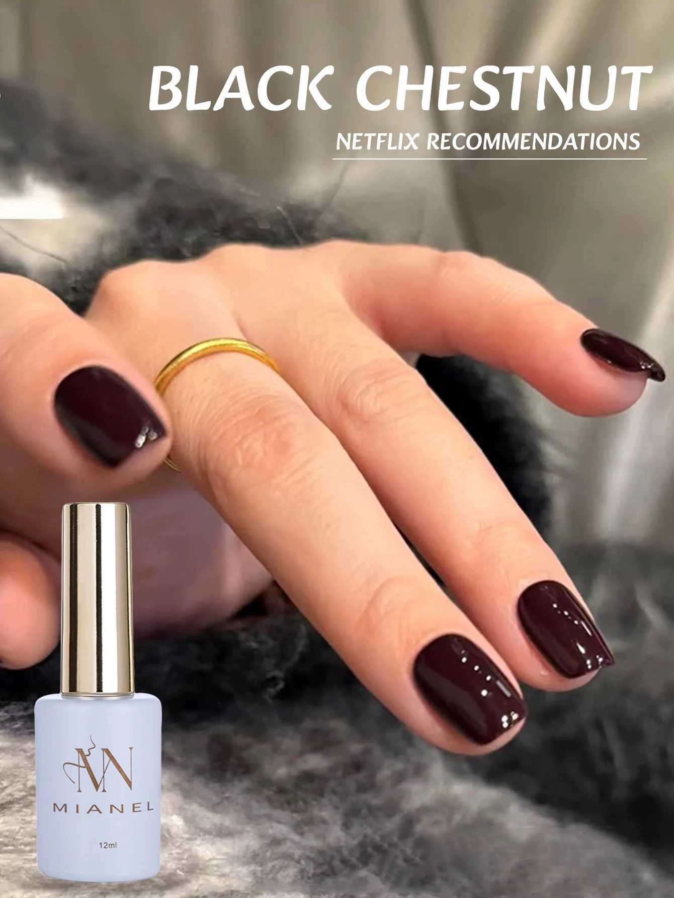 MN 1-12pcs 12ML Winter Popular Gel Nail Polish 2025 Whitening Dark Brown Wine Red Nails Nail Salon Red Nails Valentine Day NailsT251127
