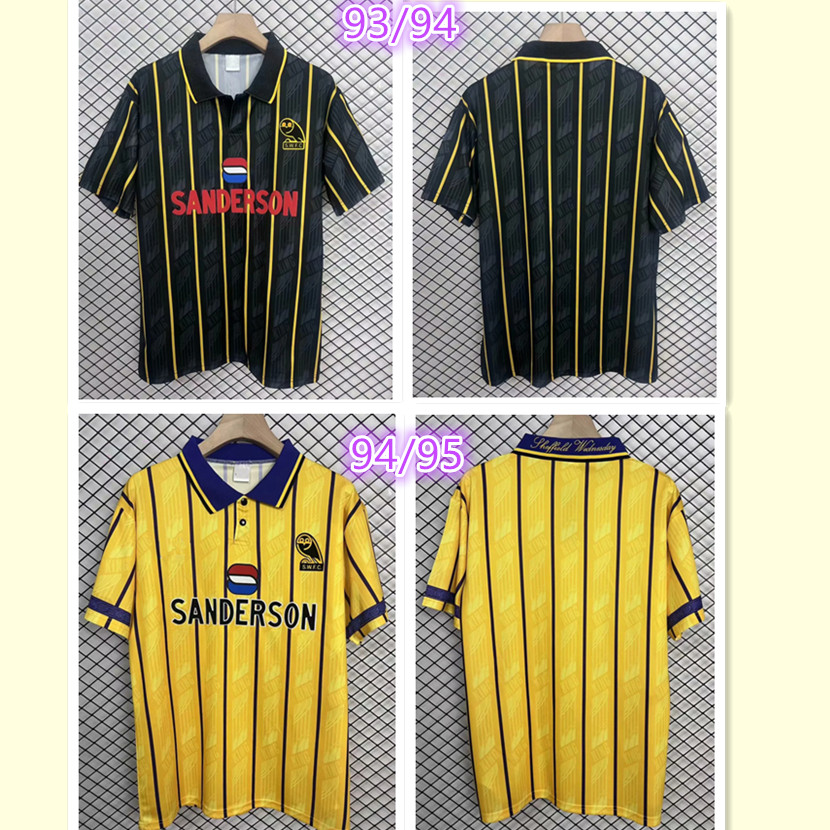 1993 1994 1995 Sheffield Wednesday retro soccer jerseys away football jersey 93 94 95 man shirt size S-4XL