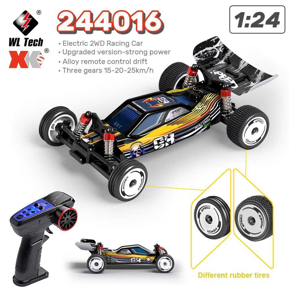 Wltoys 244016 RC Car 124 2WD Remote Control Racing Vehicle 25km/H High-Speed Electric Drifting Race Cars Model Toys for Kids Y251127