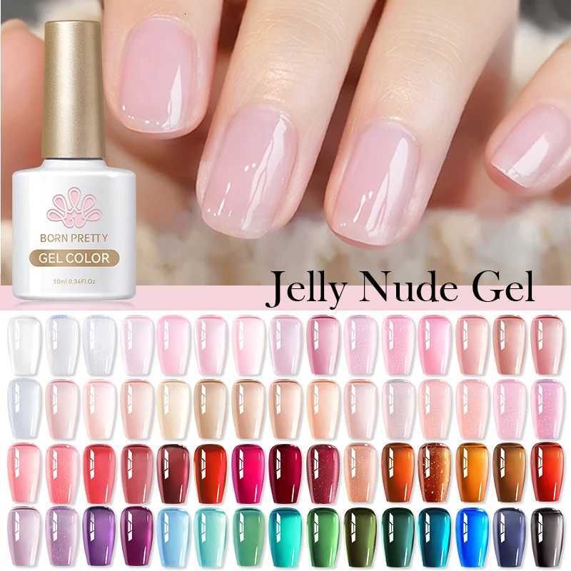 BORN PRETTY 83 Colors 10ml Jelly Nude Gel Nail Polish Autumn Amber Semi Transparent Manicure Soak off UV LED Nails Gel VarnishT251127