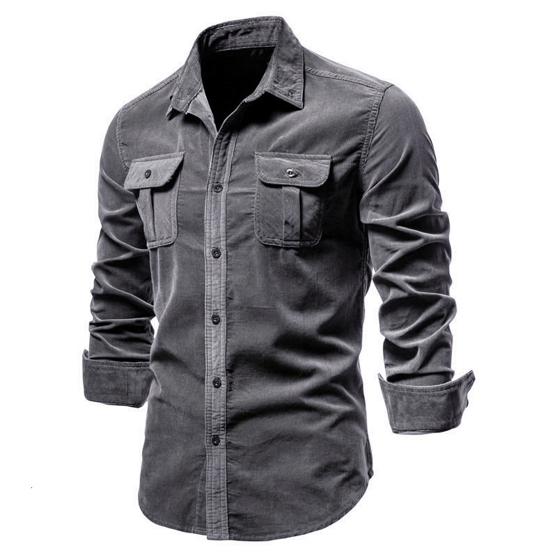 Autumn Mens Denim Shirt Cotton Elastic Casual Social Double Pockets Slim Jeans Shirts for Men 240827