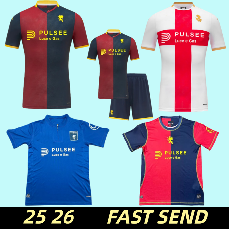 Fans 25 26 Genoa CFC Soccer Jerseys BALOTELLI PINAMONTI Men Kids Kit 2025 2026 Special Home Away 3rd Football Shirt MAOVSKYI FRENDRUP THORSBY BOHINEN
