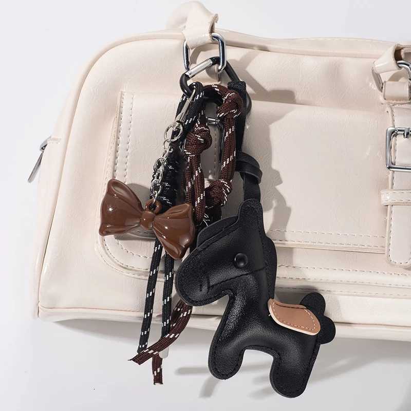 Womens Bag Charm Decoration Cartoon Rocking Horse Womens Leather Charm Bag Key Chain Cute Bag Accessories GiftsT251127