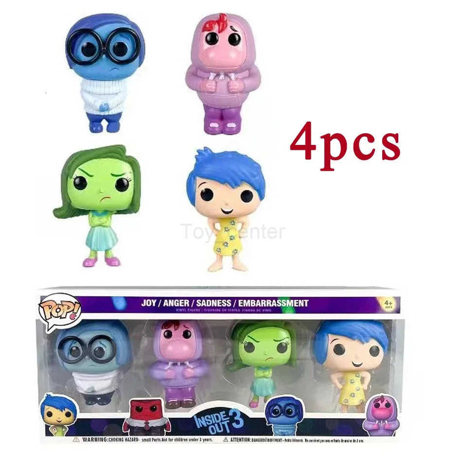 Disney Anime inside out 2 Joy Anxiety Anger Sadness Disgust Fear POP Figure Action Toys Cartoon Movie PVC Doll Figurines H251127