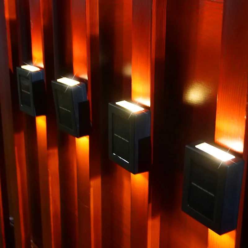 LED Solar Light Outdoor Waterproof Solar Wall Lamp Up and Down Lighting Garden Stairs Fence Decoration Sunlight Powered LampM251127
