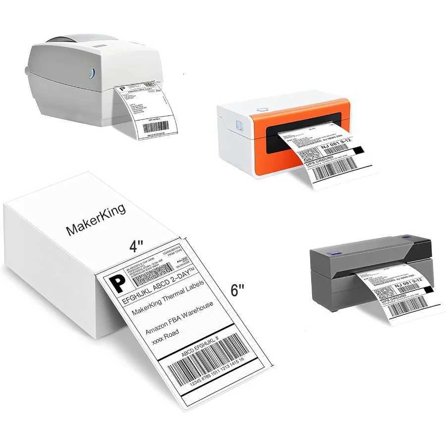 4x6 Thermal Labels White Mailing Fanfold Postage Direct Thermal Printer Sing Label 100 4x6 Fanfold Labels Cpatible with R H251127