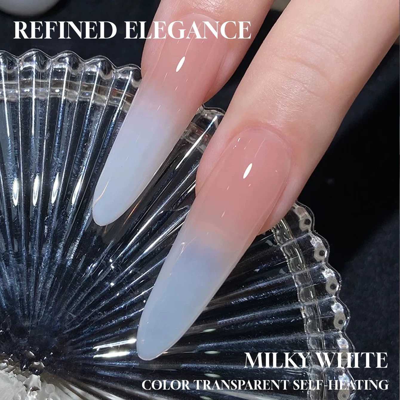10ml 1-8pcs Milky White Quick Extension Gel Nail Polish Nude Construct Hard Semi Permanent Acrylic Extension Nail Art VarnishT251127