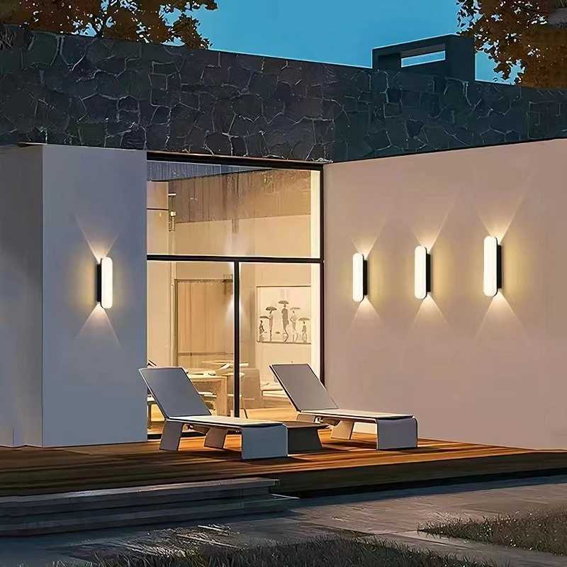 Outdoor LED Porch Wall Lamp IP65 Waterproof Wall Mounted Sconce Garden Courtyard Home Exterior Wall Lighting Fxiture AC110/220VM251127