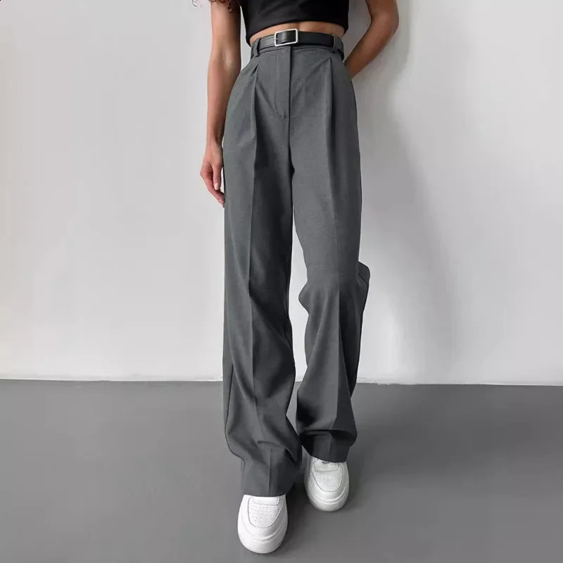 Spring/Summer Loose Straight Leg Pants Elegant Womens Set Pants Fashion Casual Non Stretching Customized Trouser 250427