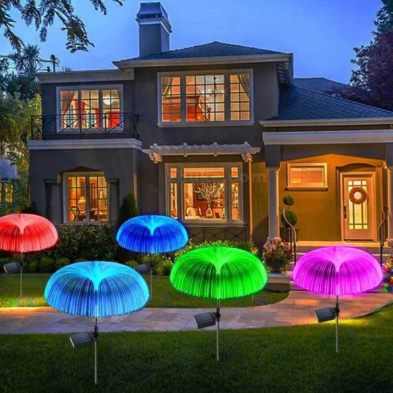 Solar LED Garden Lights Jellyfish Decoration Solar Power Waterproof Outdoor Pathway Solar LampM251127