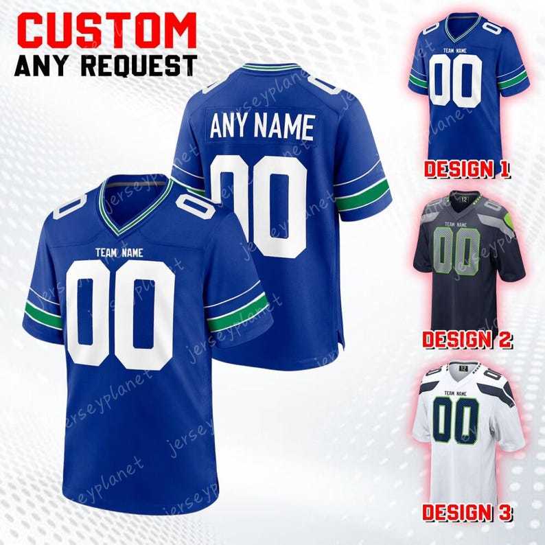 Custom Football 2025 Rivalries Jersey Cooper Kupp Darnold Smith-Njigba Walker III Love Embroidered Letter Number Design Polyester7