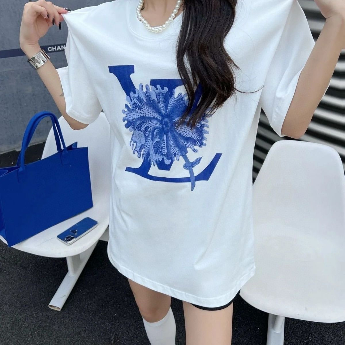 Designer t shirt Women's T-shirt with oversized letter printing 3D- multi-functional style for daily outings and casual commutes