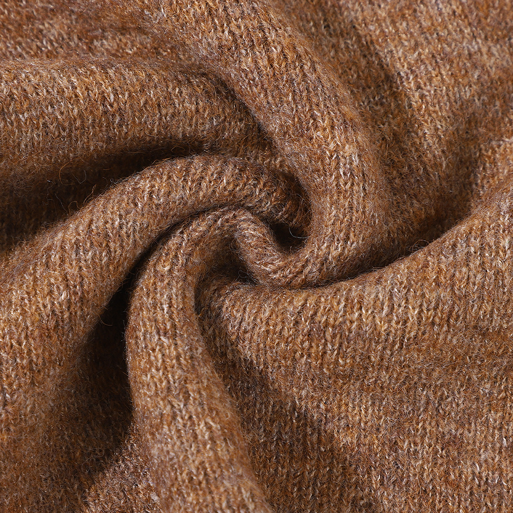 K542 Pure color simple style knitted scarf for women autumn and winter new style fashionable and versatile high-end student warm neck scarf