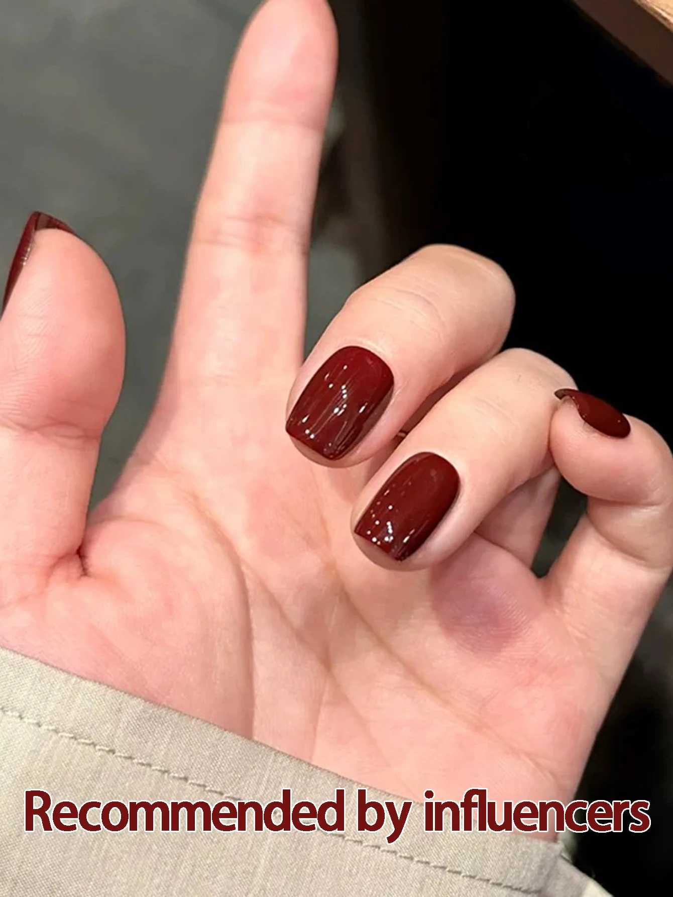 MN 1-12pcs 12ML Winter Popular Gel Nail Polish 2025 Whitening Dark Brown Wine Red Nails Nail Salon Red Nails Valentine Day NailsT251127