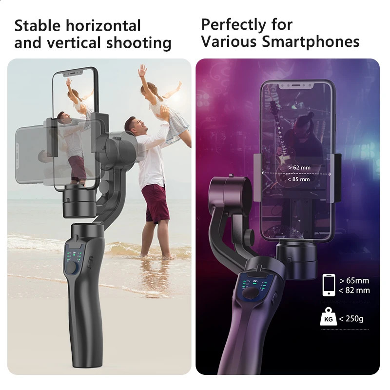 F8 Handheld 3-Axis Gimbal Phone Holder Anti Shake Video Record Stabilizer for Cellphone Smartphone 250417
