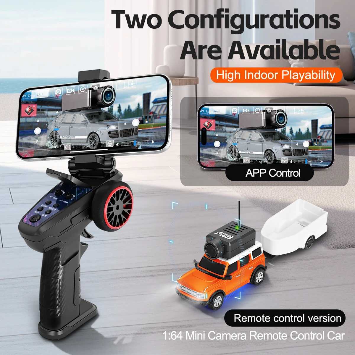 WLtoys 1/64 Mini RC Car with 720P FPV Camera Wifi APP Control 24G Reomte Contorl Racing Vehicle Toy for Children 6405 6406 Y251127
