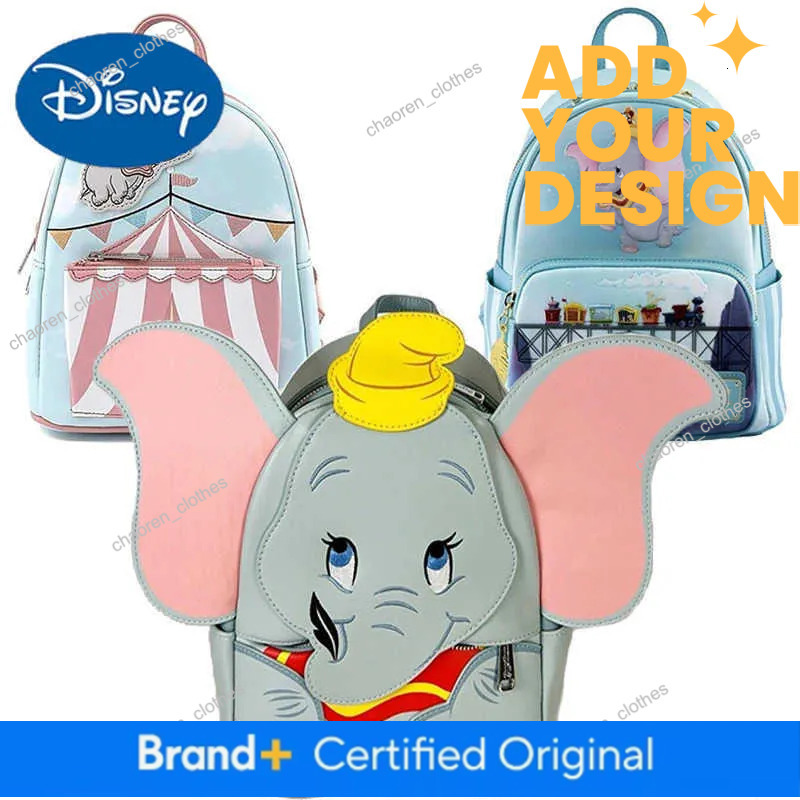 Disney custom Loungefly 3 Styles Figure Dumbo Rucksack Wallet Set 80th Anniversary Edition Dont Just Fly Mini Backpack Light Blue Pink X250412