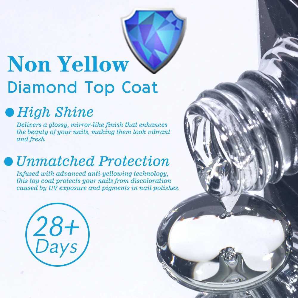 KODIES GEL Non-Yellow Top Coat Nails Gel Polish Diamond Super Shine Topcoat Semi Permanent UV Reinforce Gel Varnishfor ManicureT251127