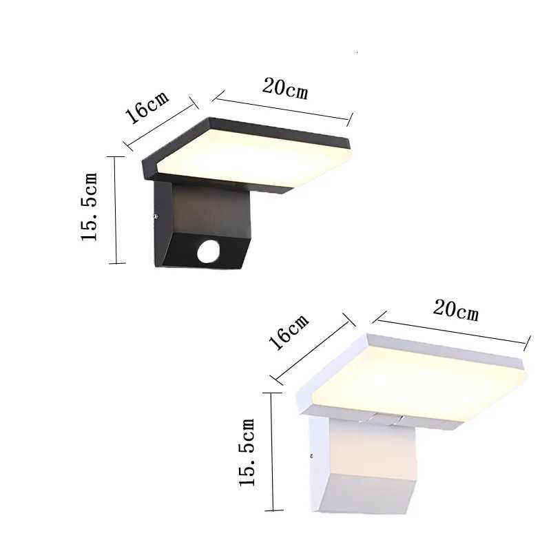 Sensor Outdoor Wall Lamp LED Waterproof IP65 Wall Light Modern Foldable Garden Courtyard Balcony Corridor Porch Indoor LampsM251127