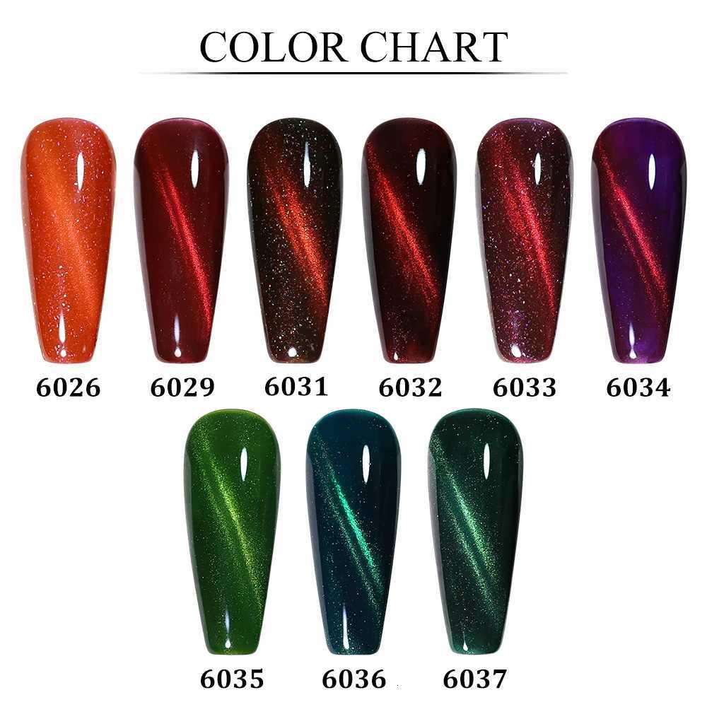 Clou Beaute Red Green Crystal Cat Eye Magnetic Gel Nail Polish 9D Galaxy Effect Holographic Reflective UV LED Varnish Nail ArtT251127