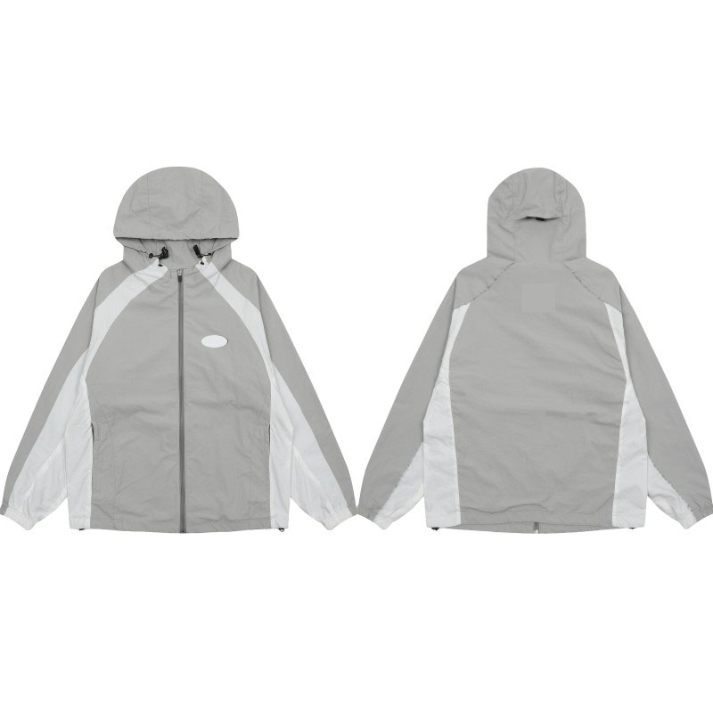 Men's Tracksuits Embroidered Demon Island Trench Coat Jacket for Men & Women Couples Style Ins High Street Windproof Outerwear Men's Clothin